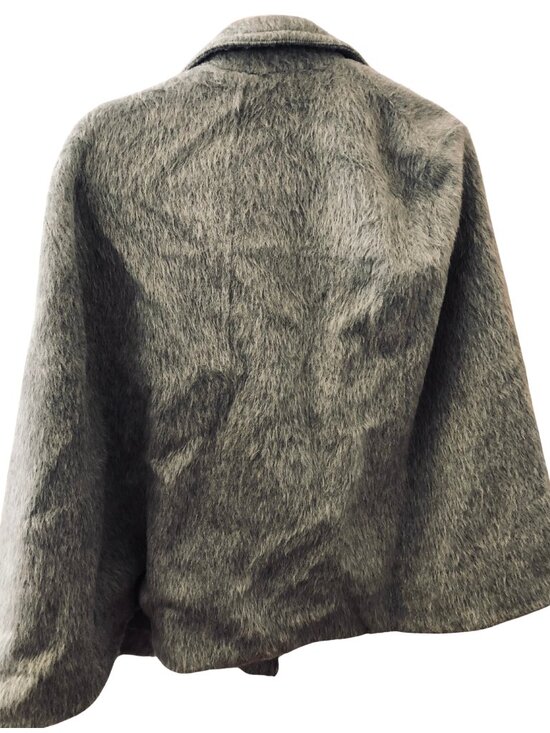 Michael Michael Kors Gray Faux-Fur Moto Jacket (Size M) - Picture 2 of 3